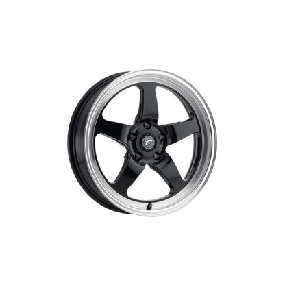 Forgestar F0917B563N26 17x4.5 D5 Drag Standard 5x120.65 ET-26 BS1.8 Gloss Black Machined Drag Racing Wheel
