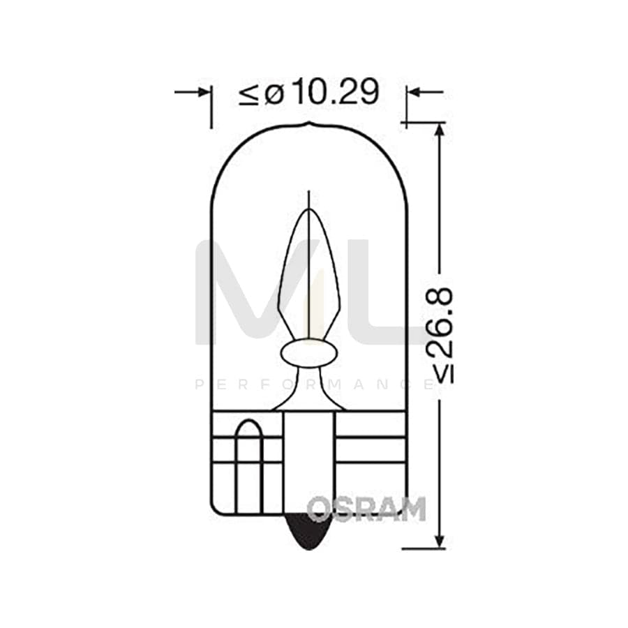 OSRAM ORIGINAL 2841-02B Bulb, interior light W3W, 24V, 3W