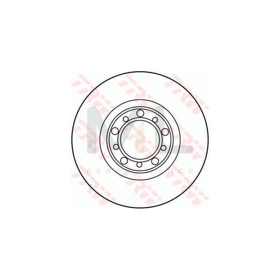 TRW DF1545 Brake Disc Vented  - 1 piece