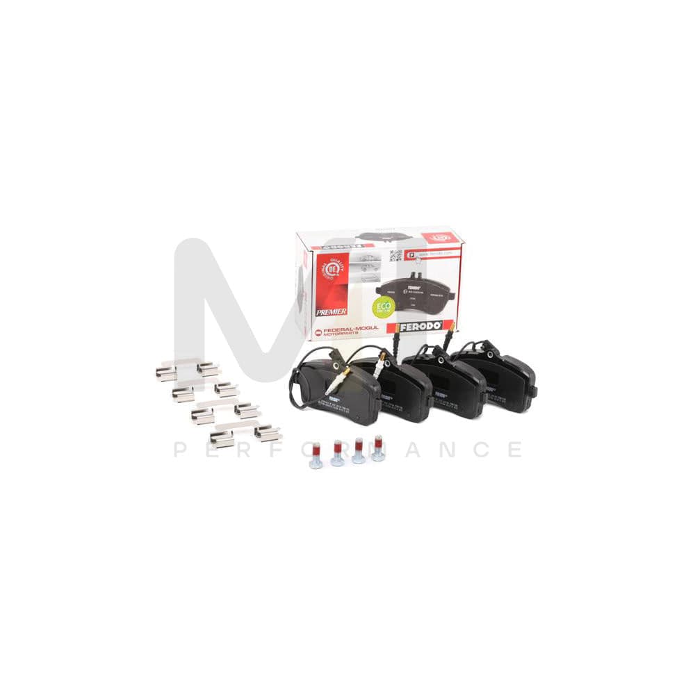 Ferodo Premier Eco Friction FDB1725 Brake Pad Set for Peugeot 407 Incl. Wear Warning Contact, With Brake Caliper Screws, With Piston Clip, With Accessories