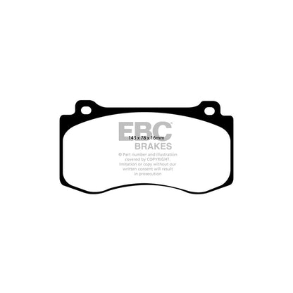 EBC PD02KF181 Chrysler Dodge Redstuff Front Brake Pad & Plain Disc Kit - Brembo Caliper (Inc. 300C, Challenger & Charger) 2 | ML Performance UK Car Parts