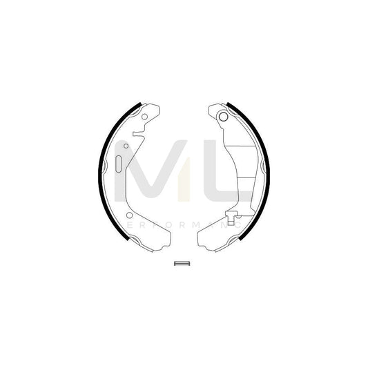 HELLA 8DB 355 002-951 Brake Shoe Set with handbrake lever | ML Performance Car Parts
