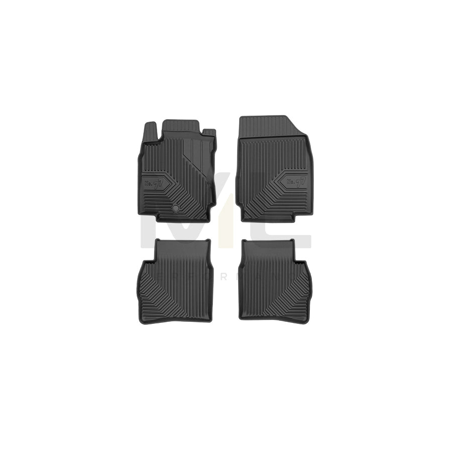 FROGUM Tailored, No.77 77408074 Floor mat set for NISSAN Note I (E11, NE11) Elastomer, Front and Rear, Quantity: 4, Black, (LHD)