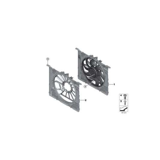 Genuine BMW 17428638429 G12 G11 G32 Fan Cowl With Acoustic Ring 400W (Inc. 640iX, 740Li & 740i)