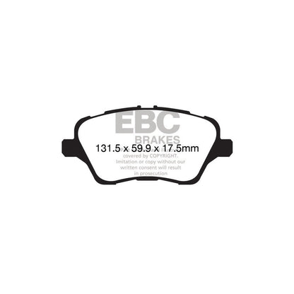 EBC DP22149 Ariel Ford Greenstuff Front Brake Pads - Girling/TRW/ATE Caliper 2 | ML Performance UK Car Parts