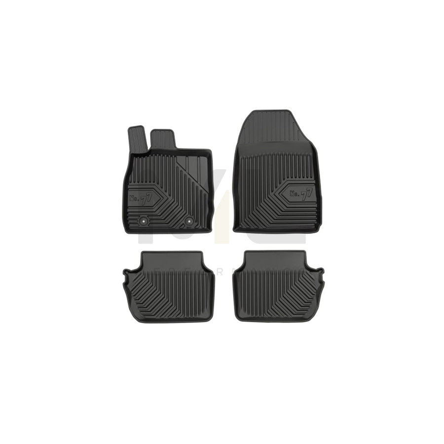 FROGUM Tailored 77407565 Floor mat set for FORD FIESTA Elastomer, Front and Rear, Quantity: 4, Black, (LHD)