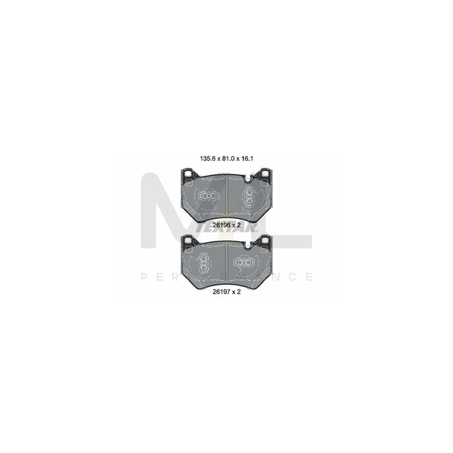 TEXTAR 2619601 Brake pad set for AUDI Q5 prepared for wear indicator