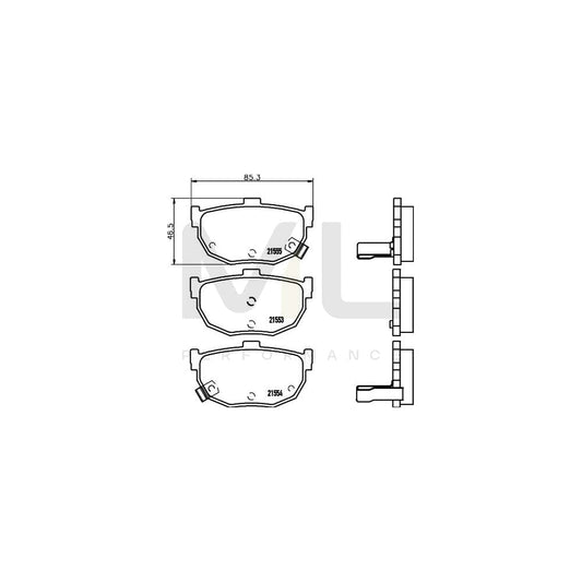 Hella 8DB 355 006-411 Brake Pad Set With Acoustic Wear Warning | ML Performance Car Parts