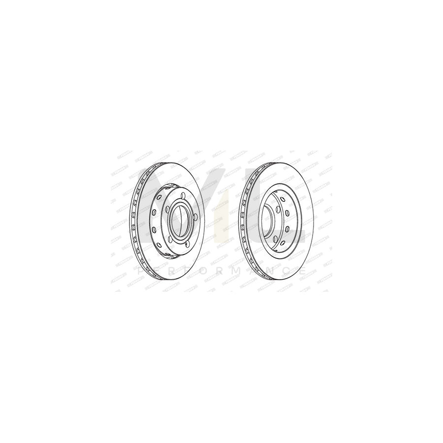 Ferodo Premier DDF1887 Brake Disc Vented, Without Bolts/Screws  - Pair