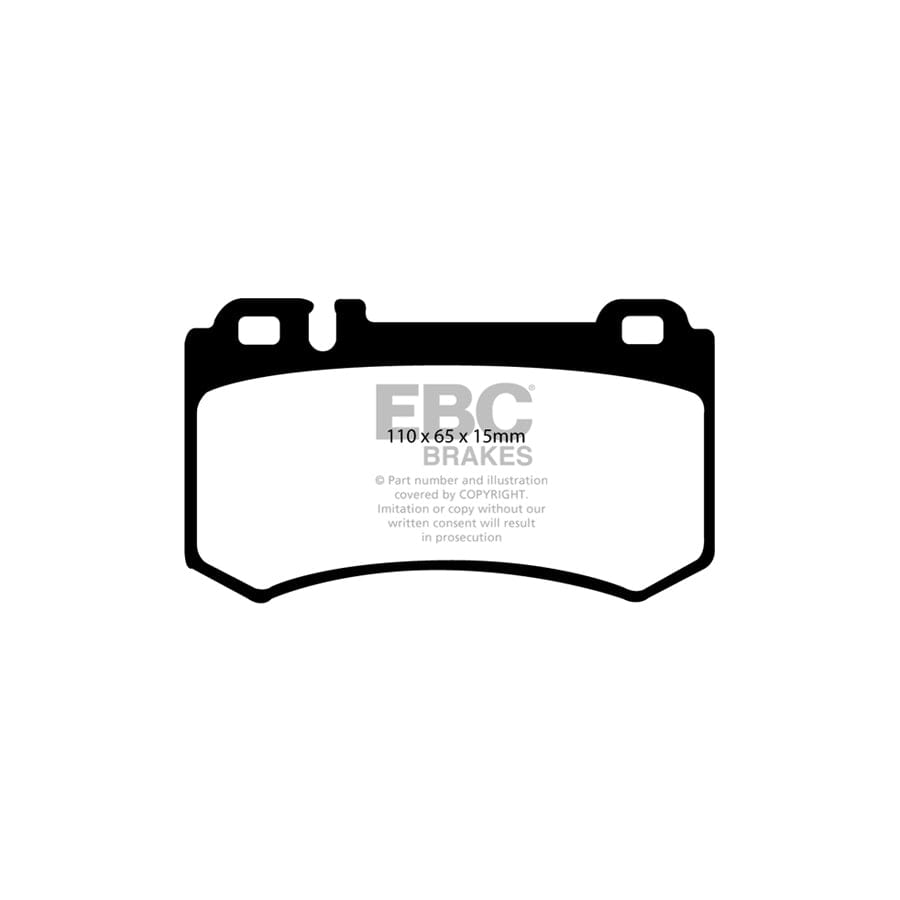 EBC PD02KR287 Mercedes-Benz R230 Redstuff Rear Brake Pad & Plain Disc Kit - Brembo Caliper 2 | ML Performance UK Car Parts