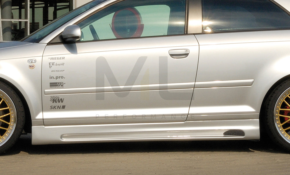 Rieger 00056762 Audi 8P A3 Side Skirt 1 | ML Performance UK Car Parts