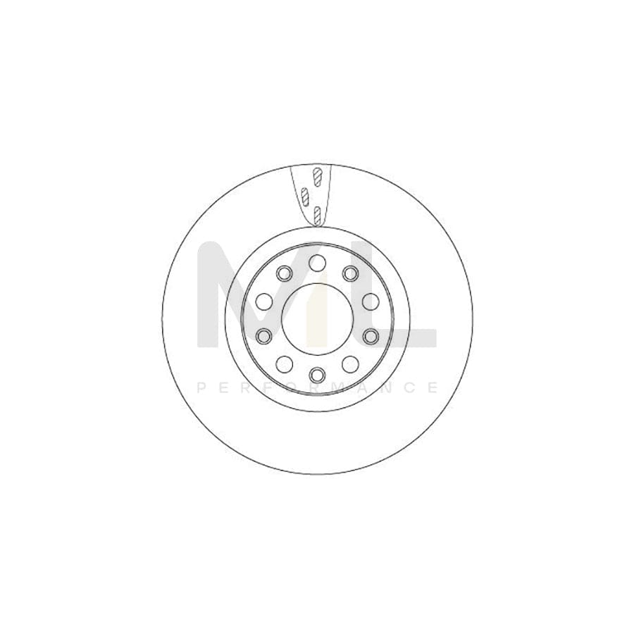 TRW DF6590S Brake Disc for ALFA ROMEO Giulia Saloon (952) Vented, Painted  - 1 piece