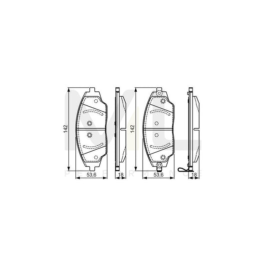 Bosch 0986Tb3229 Brake Pad Set With Acoustic Wear Warning  | ML Performance Car Parts