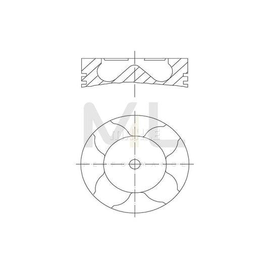 MAHLE ORIGINAL 227 PI 00112 000 Piston 128,0 mm, with cooling duct, with piston ring carrier | ML Performance Car Parts
