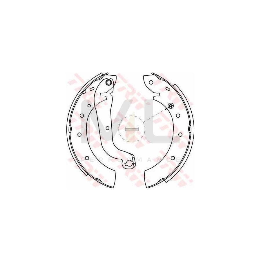 TRW GS8622 Brake Shoe Set with accessories
