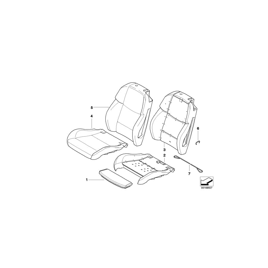 Genuine BMW 52108038625 E93 Seat Cover Leather Left BAMBUSBEIGE (Inc. M3)
