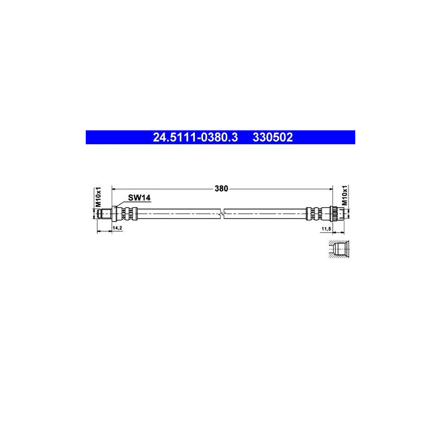 ATE 24.5111-0380.3 Brake Hose
