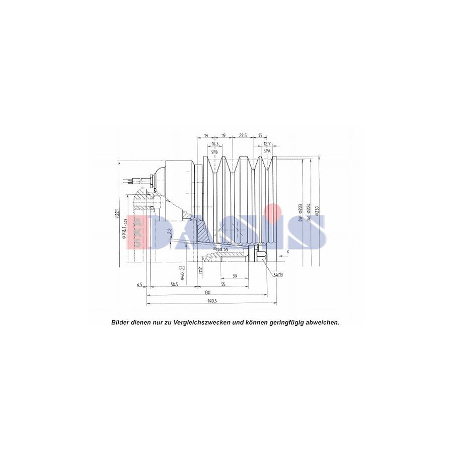 AKS Dasis 851280N AC Compressor Clutch