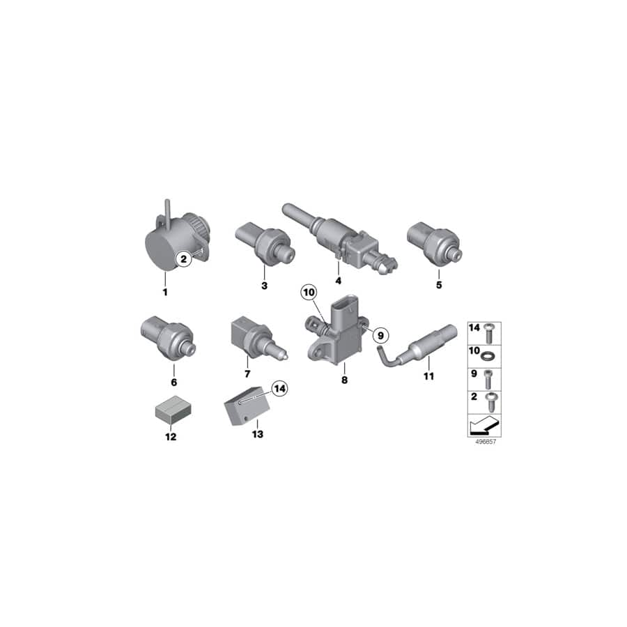 Genuine BMW 35208281821 Fillister Head Screw M3X16 10.9 (Inc. M6 GT3)