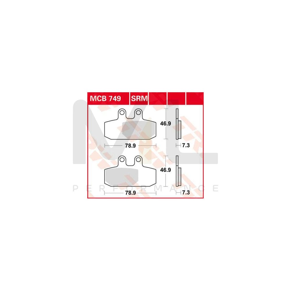 TRW Organic Allround Mcb749 Brake Pad Set