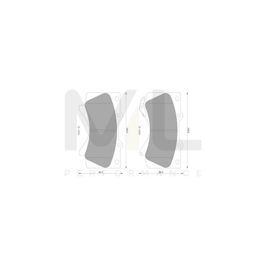 Bosch 0986Ab2397 Brake Pad Set With Acoustic Wear Warning BP2397N | ML Performance Car Parts