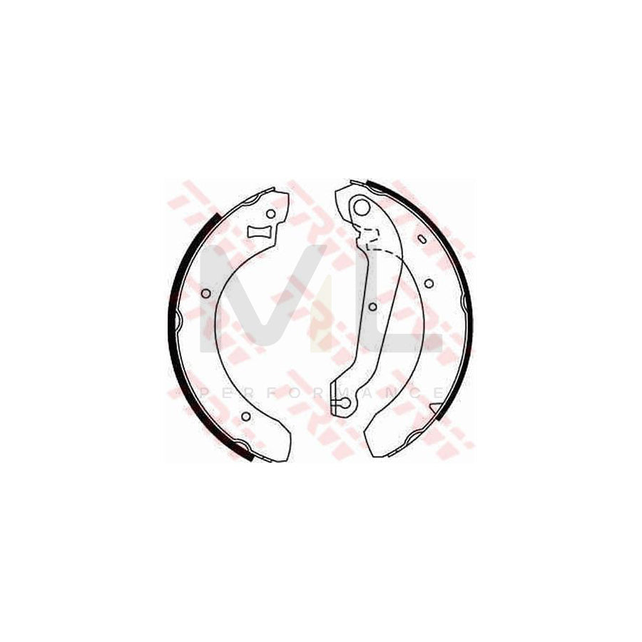 TRW GS6208 Brake Shoe Set for FORD SIERRA