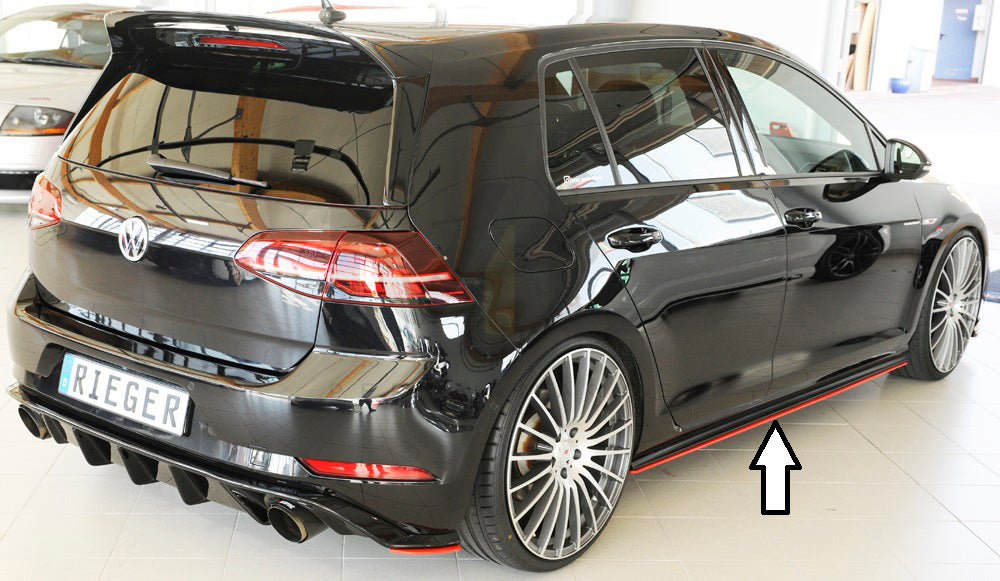 Rieger 00059588 VW Mk7 Golf Side Skirt Splitter (GTI, GTD & GTE) 5 | ML Performance UK Car Parts