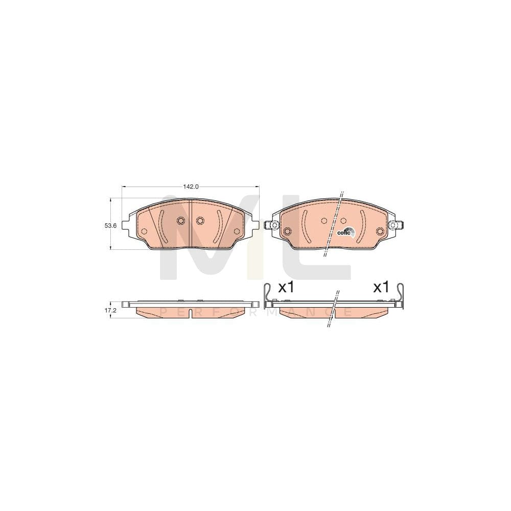TRW Cotec Gdb3579 Brake Pad Set Prepared For Wear Indicator