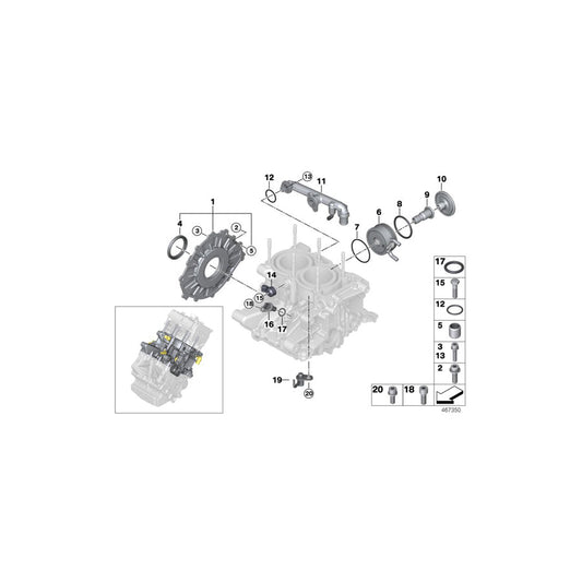 Genuine BMW 11448524843 Screw (Inc. i3)