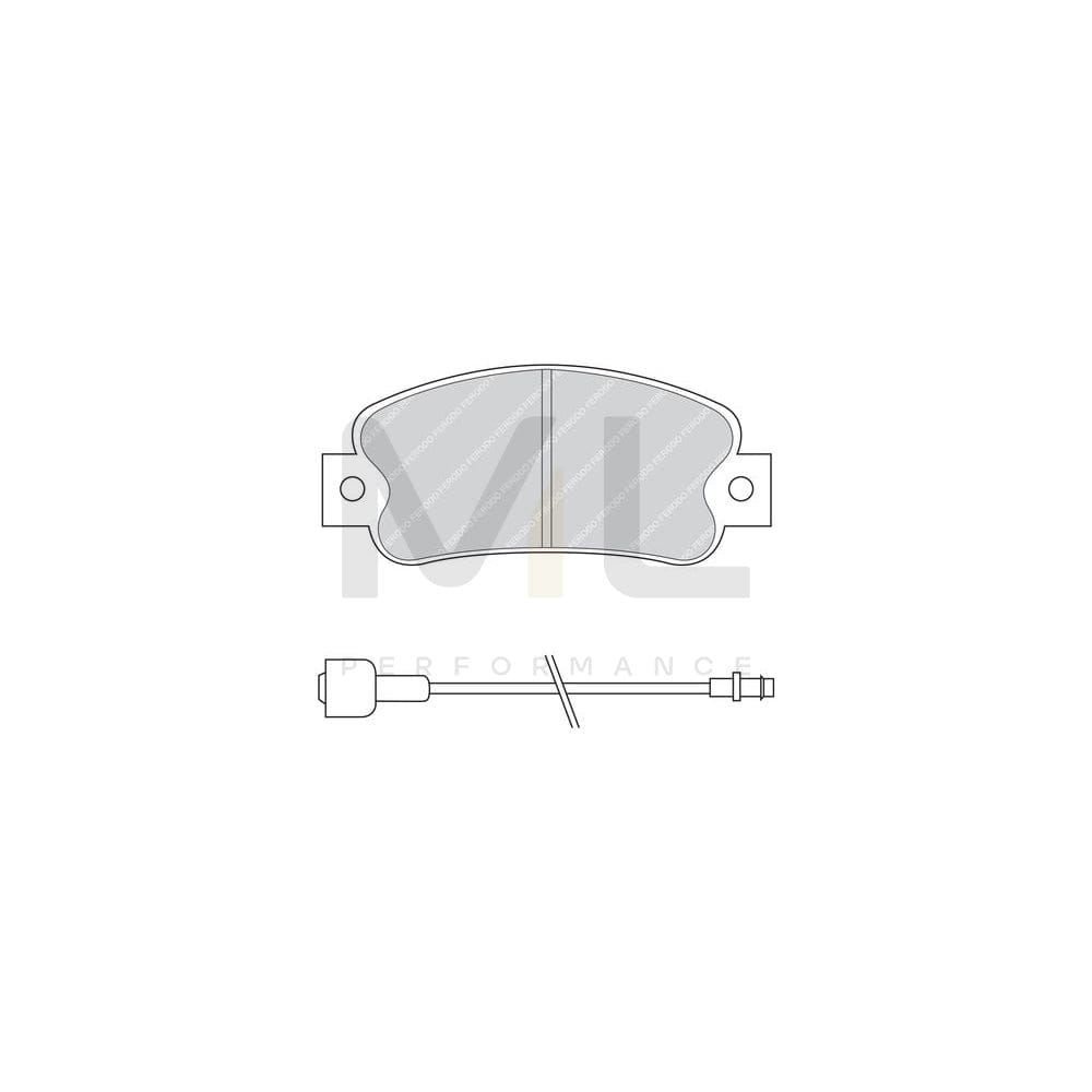 Ferodo Premier FDB235 Brake Pad Set Incl. Wear Warning Contact