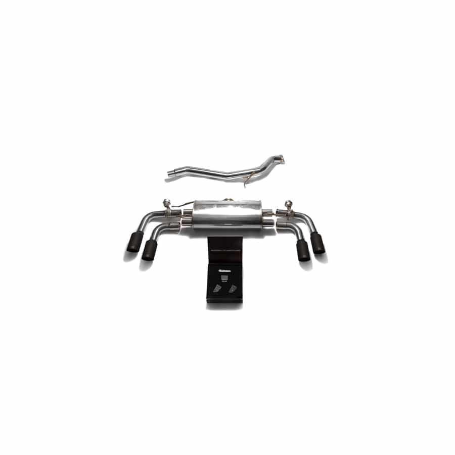 Armytrix AU8JS-QS11M Valvetronic Exhaust System Audi TT | TTS Quattro MK2 8J 2007-2014 with Quad Matte Black 3.5"