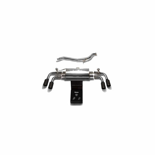 Armytrix AU8JS-QS11M Valvetronic Exhaust System Audi TT | TTS Quattro MK2 8J 2007-2014 with Quad Matte Black 3.5"