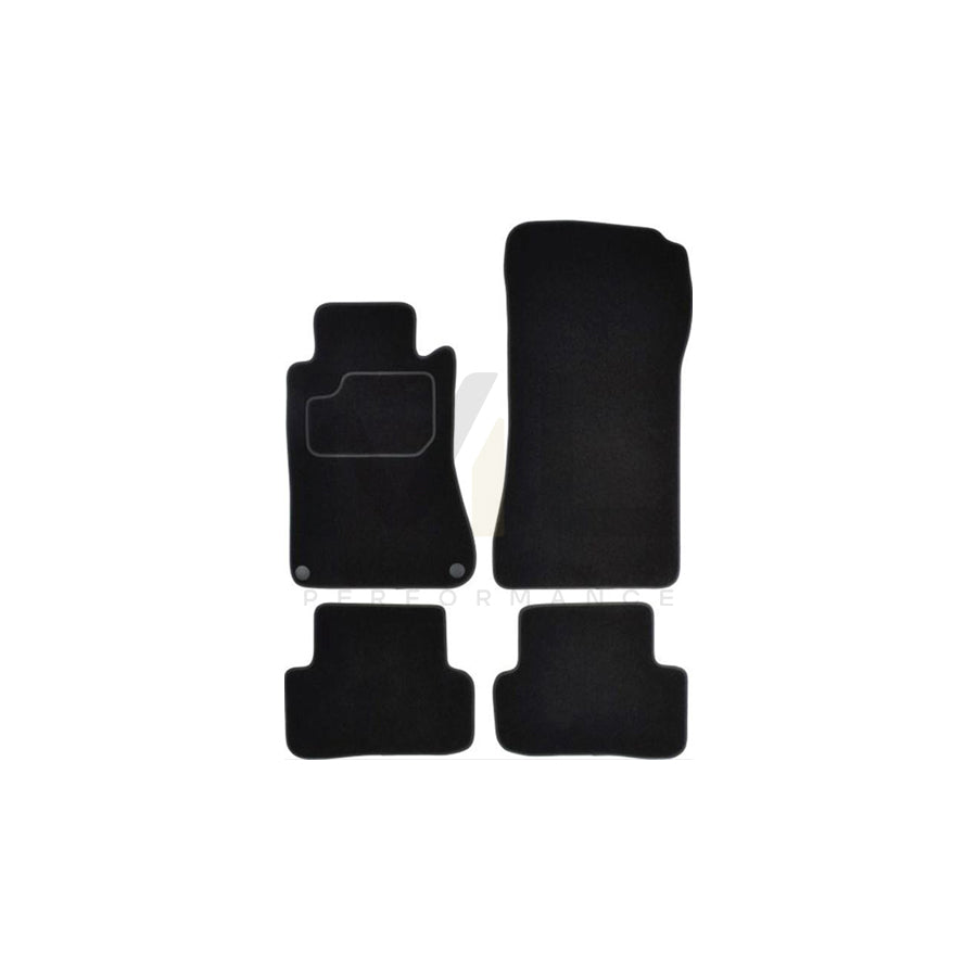 MAMMOOTH Tailored A041 MER115 PRM 01 Floor mat set suitable for MERCEDES-BENZ C-Class Saloon (W203) Textile, Front and Rear, Quantity: 4, Black