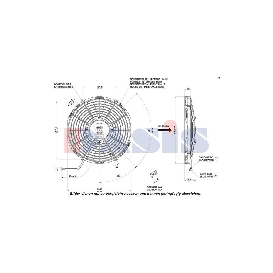 AKS Dasis 870012N Fan, A / C Condenser