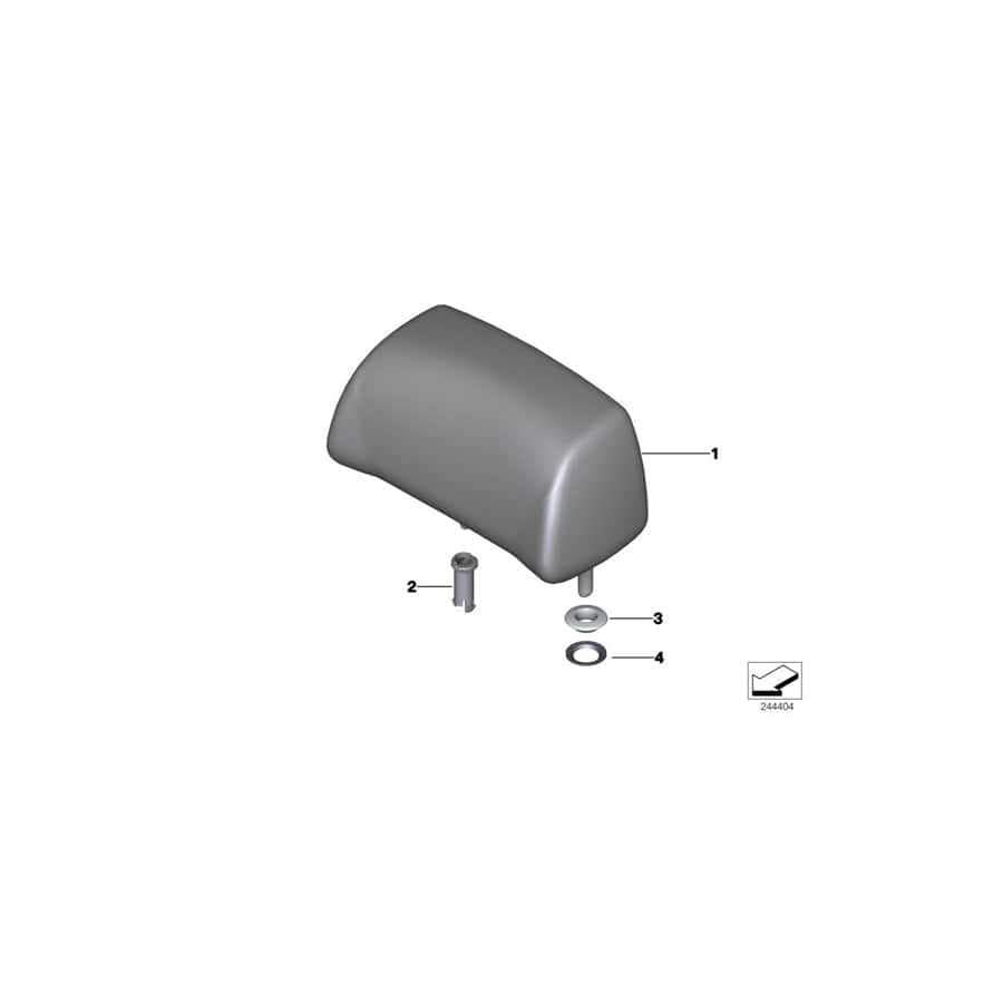 Genuine BMW 52208052970 F13 F12 Headrest, Rear Leather LKA9,X3A9 SILV (Inc. M6)