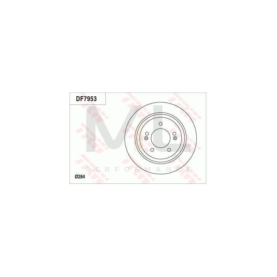 TRW DF7953 Brake Disc Solid  - 1 piece