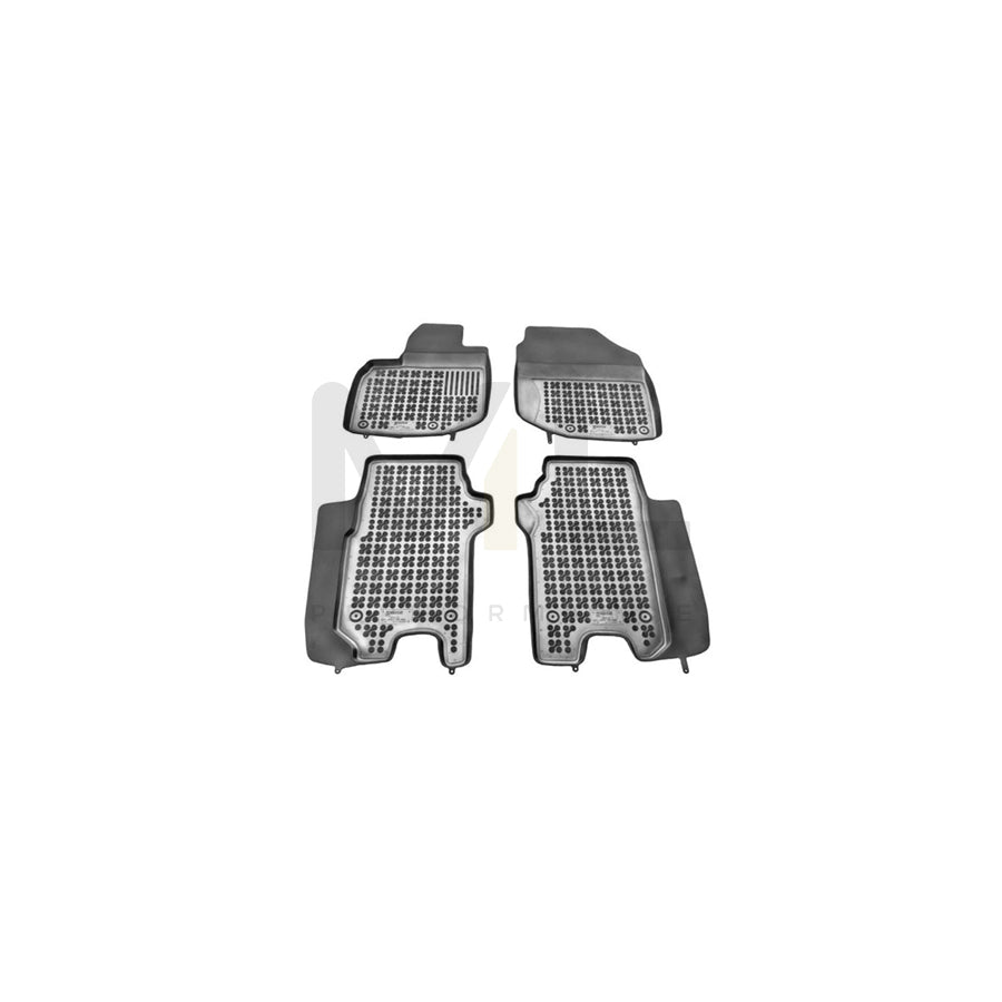 REZAW PLAST 200904 Floor mat set for HONDA Jazz Hatchback (GE, GG, GP, ZA) Elastomer, Front and Rear, Quantity: 4, Black
