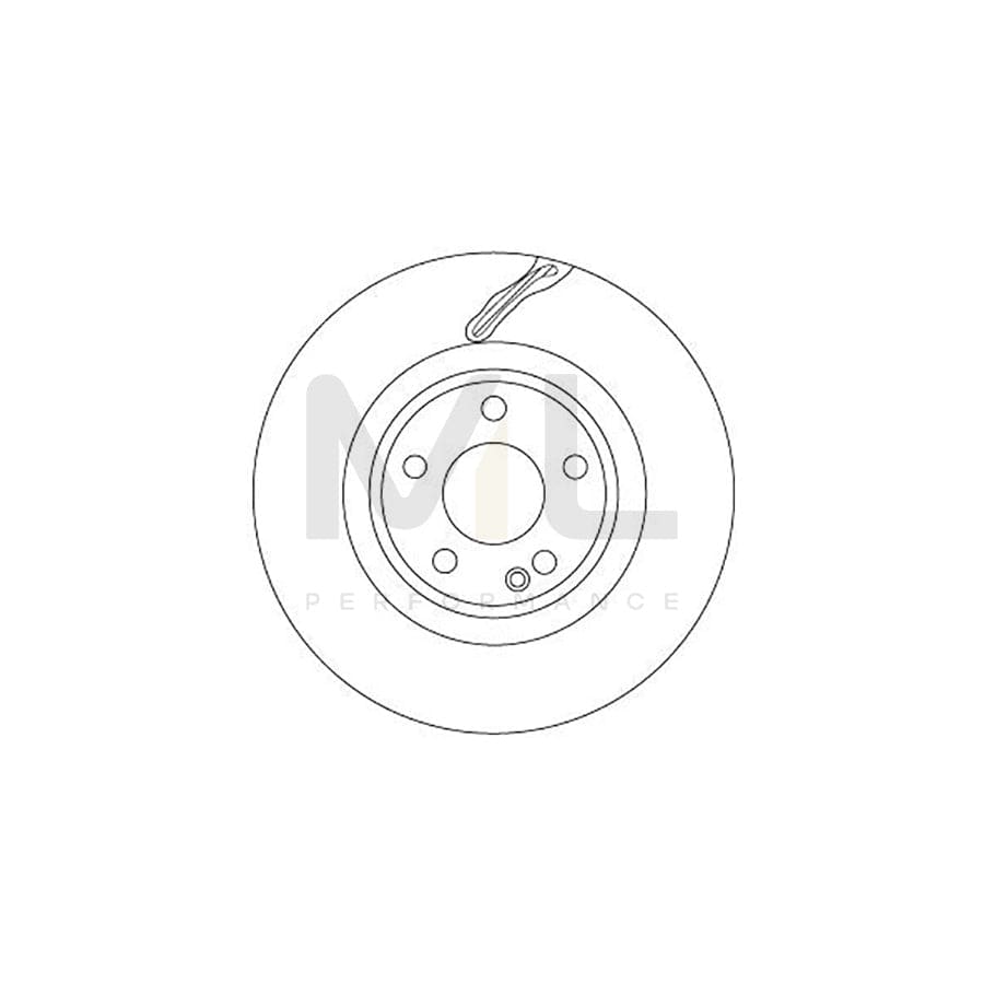TRW DF6867 Brake Disc Vented, Painted  - 1 piece