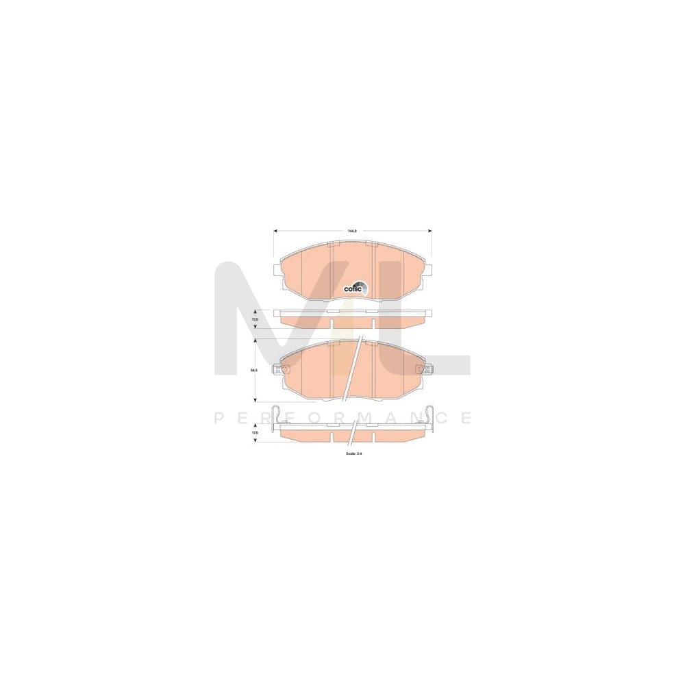 TRW Cotec Gdb4179 Brake Pad Set With Acoustic Wear Warning