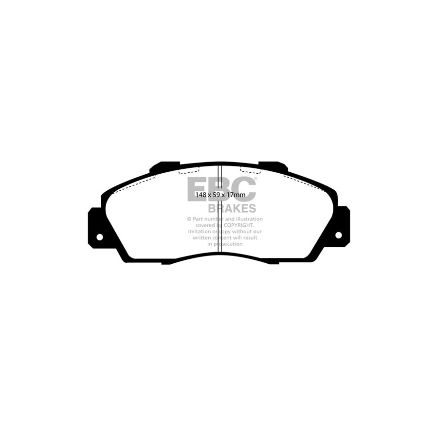 EBC PD04KF1105 Honda Accord Bluestuff Front Brake Pad & Plain Disc Kit - Akebono Caliper 2 | ML Performance UK Car Parts