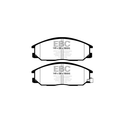 EBC PDKF1813 Ssangyong Rexton Ultimax Front Brake Pad & Plain Disc Kit 2 | ML Performance UK Car Parts