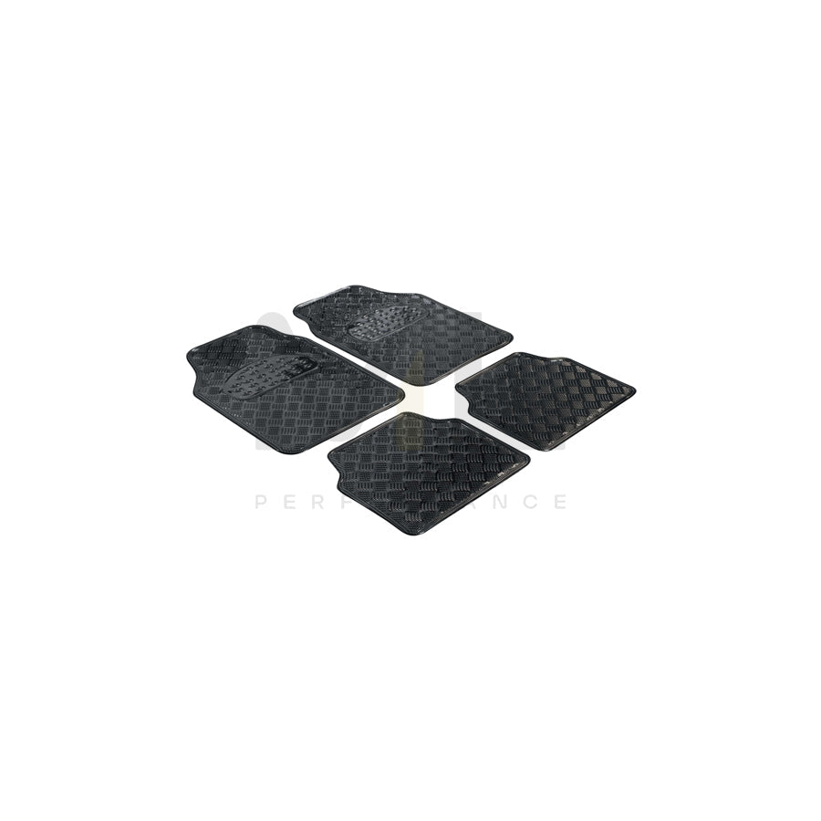WALSER Universal fit, Metallic 28031 Floor mat set Elastomer, Front and Rear, Quantity: 4, Chrome