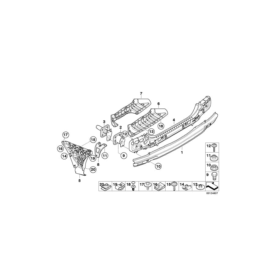 Genuine BMW 07146978733 E60 E61 Body Nut ST4.8 ZNS (Inc. M5, 525xd & 530d)