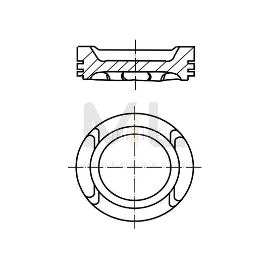 MAHLE ORIGINAL 229 18 00 Piston 130,0 mm, with piston ring carrier, without cooling duct | ML Performance Car Parts
