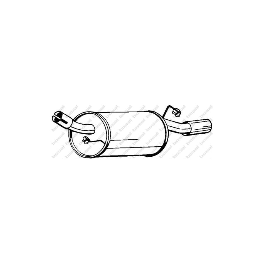 Bosal 154-215 Rear Silencer for Ford Fiesta Mk3 Hatchback (Gfj)