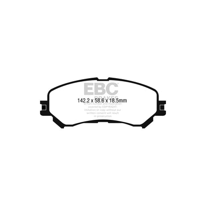 EBC PD03KF1528 Renault Yellowstuff Front Brake Pad & Plain Disc Kit - Girling/TRW Caliper 2 | ML Performance UK Car Parts