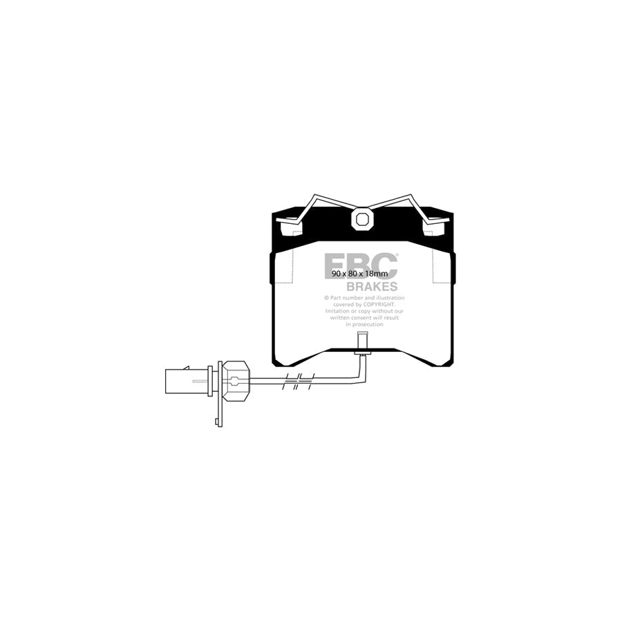 EBC DP1429 VW Ultimax Front Brake Pads - Girling/TRW Caliper (Inc. Caravelle & Transporter) 2 | ML Performance UK Car Parts