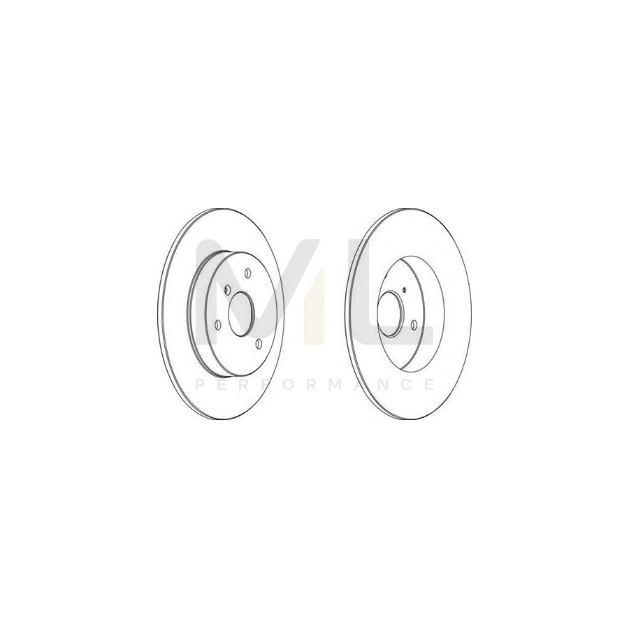 Ferodo DDF1111-1 Brake Disc Solid, With Bolts/Screws  - Pair
