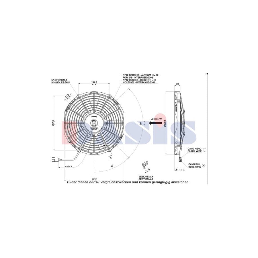AKS Dasis 870013N Fan, Radiator
