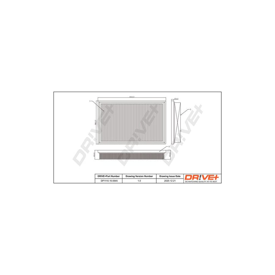 Dr!Ve+ Dp1110.10.0072 Air Filter